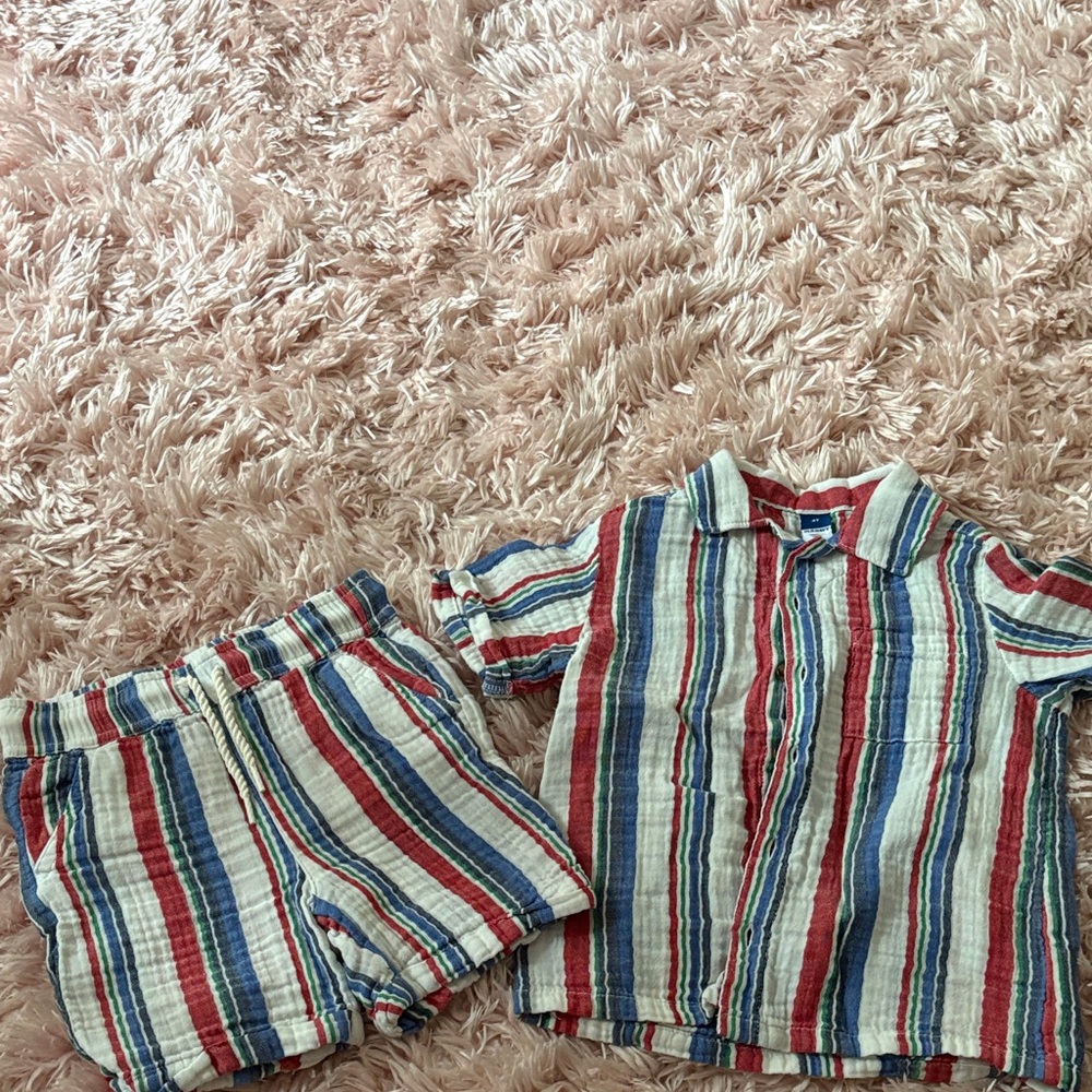 Old Navy Kids Striped Matching Set - Red, Blue, White